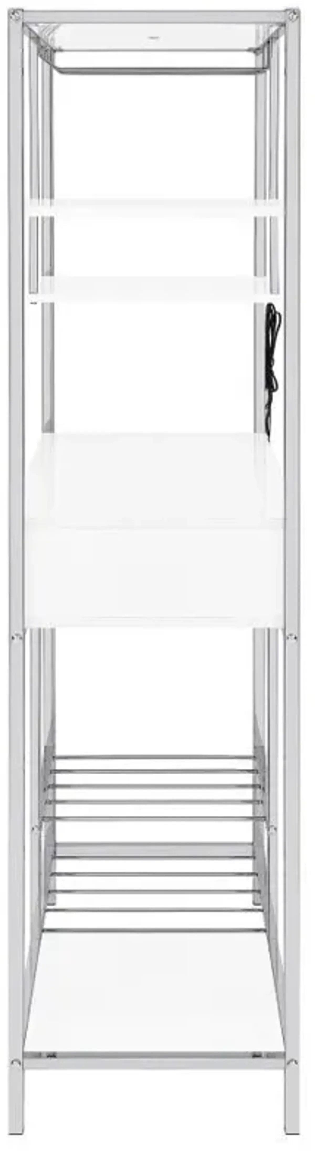 Figueroa - 5-Shelf Wine Storage Bar Cabinet - White High Gloss