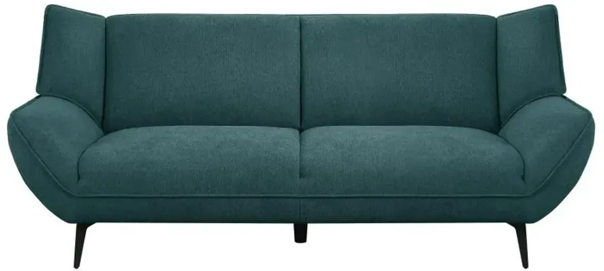 Acton - Upholstered Flared Arm Sofa - Teal Blue