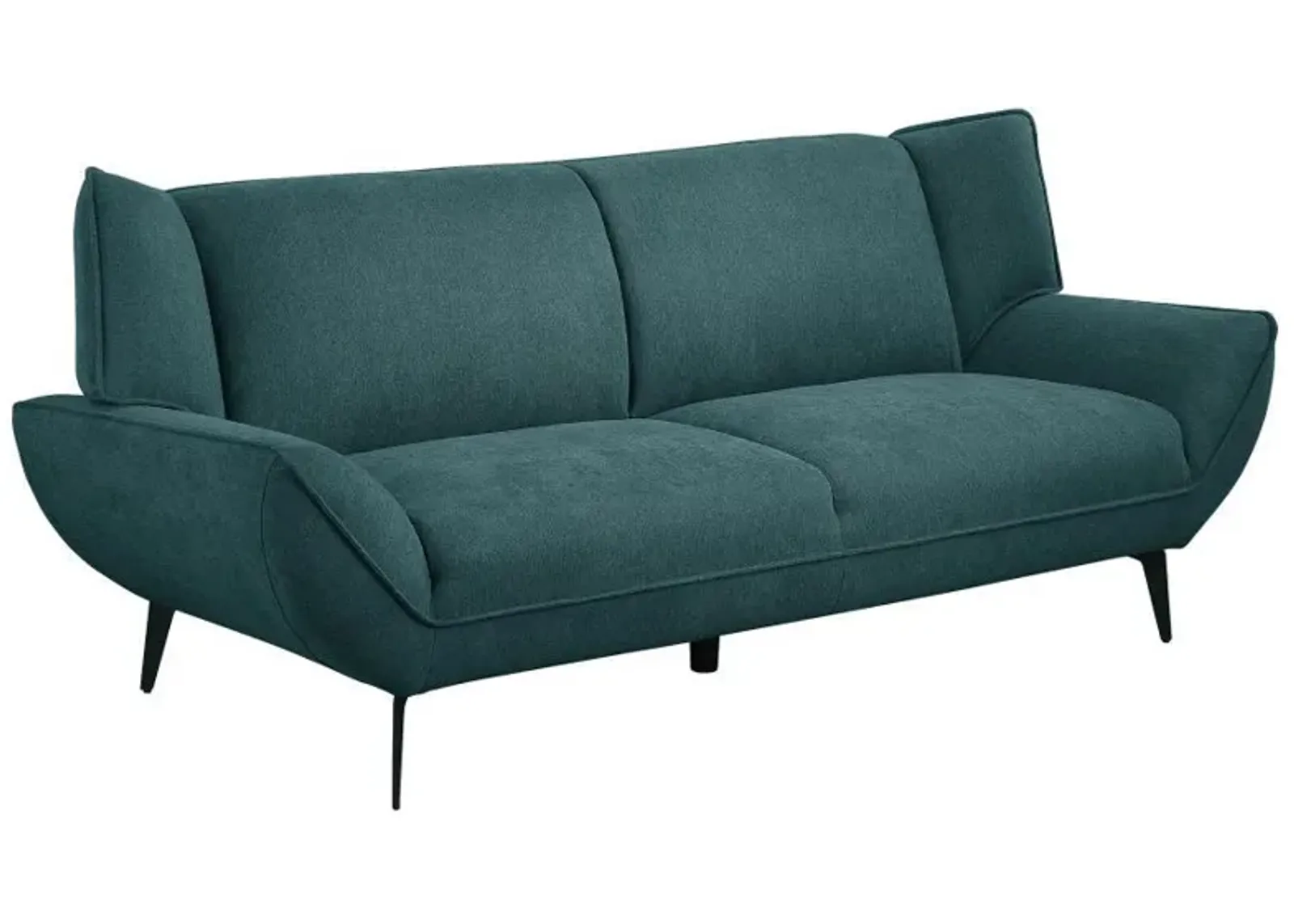 Acton - Upholstered Flared Arm Sofa - Teal Blue