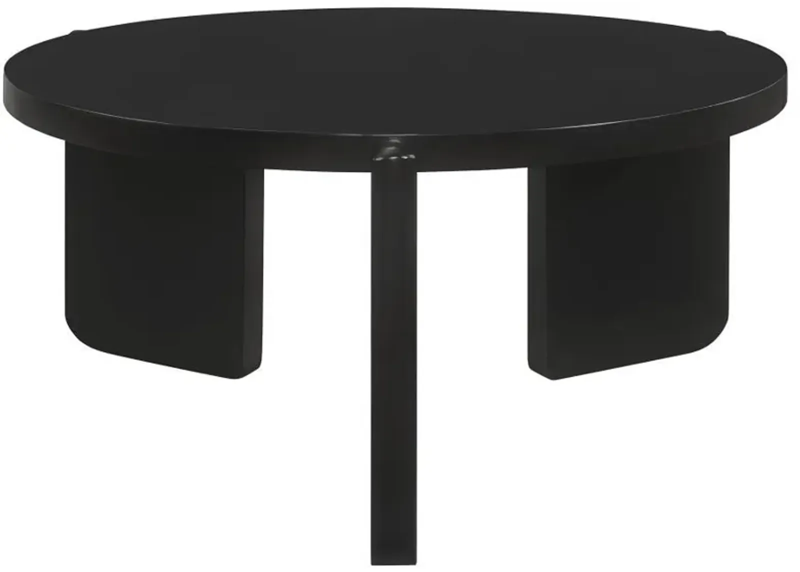 Cordova - Round Solid Wood Coffee Table - Black