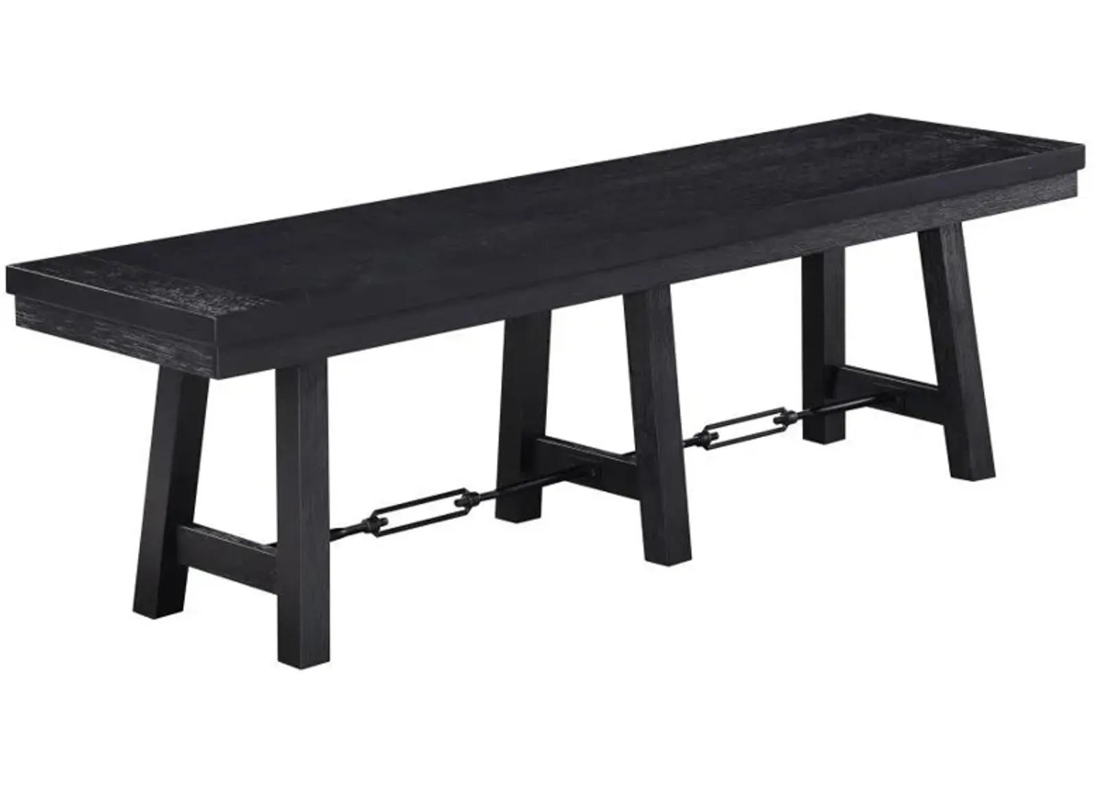 Newport - Wood Trestle Base Dining Bench - Black