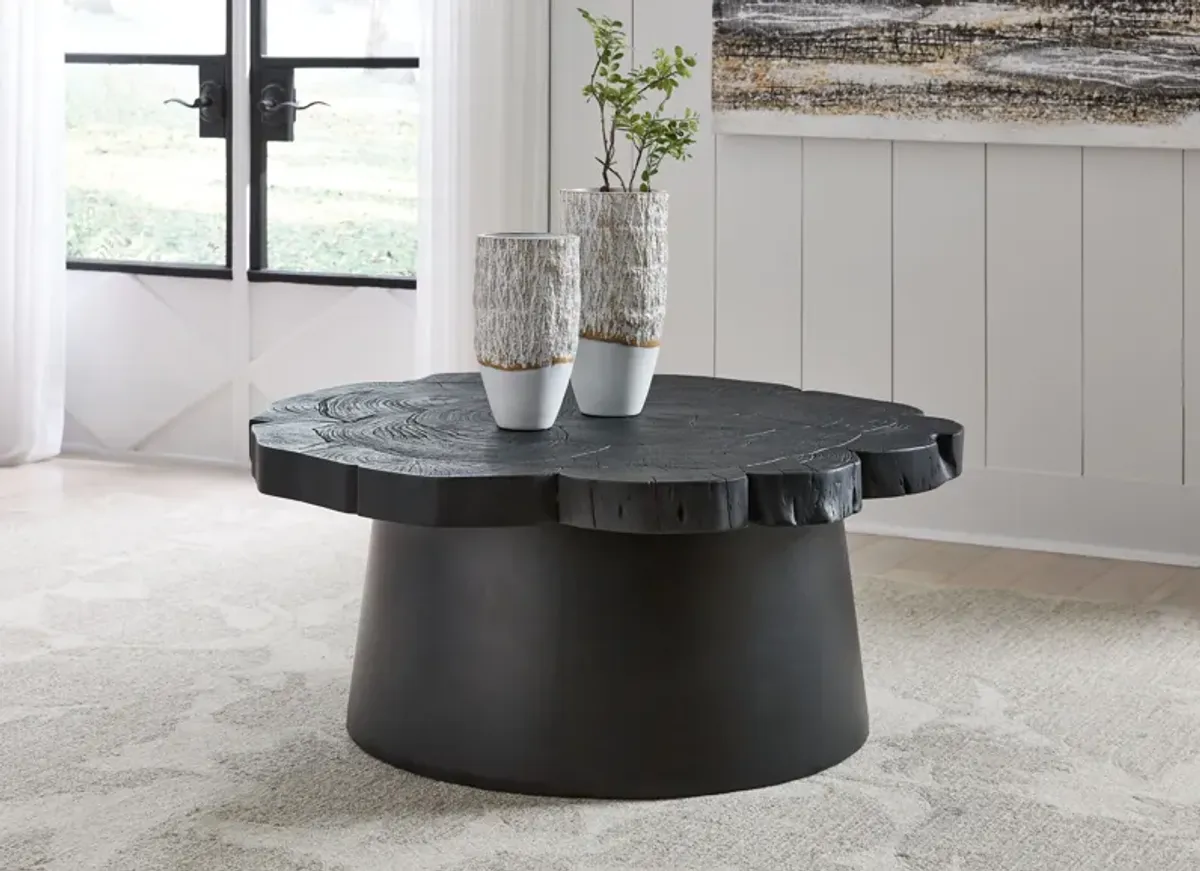 Wimbell - Black - Round Cocktail Table