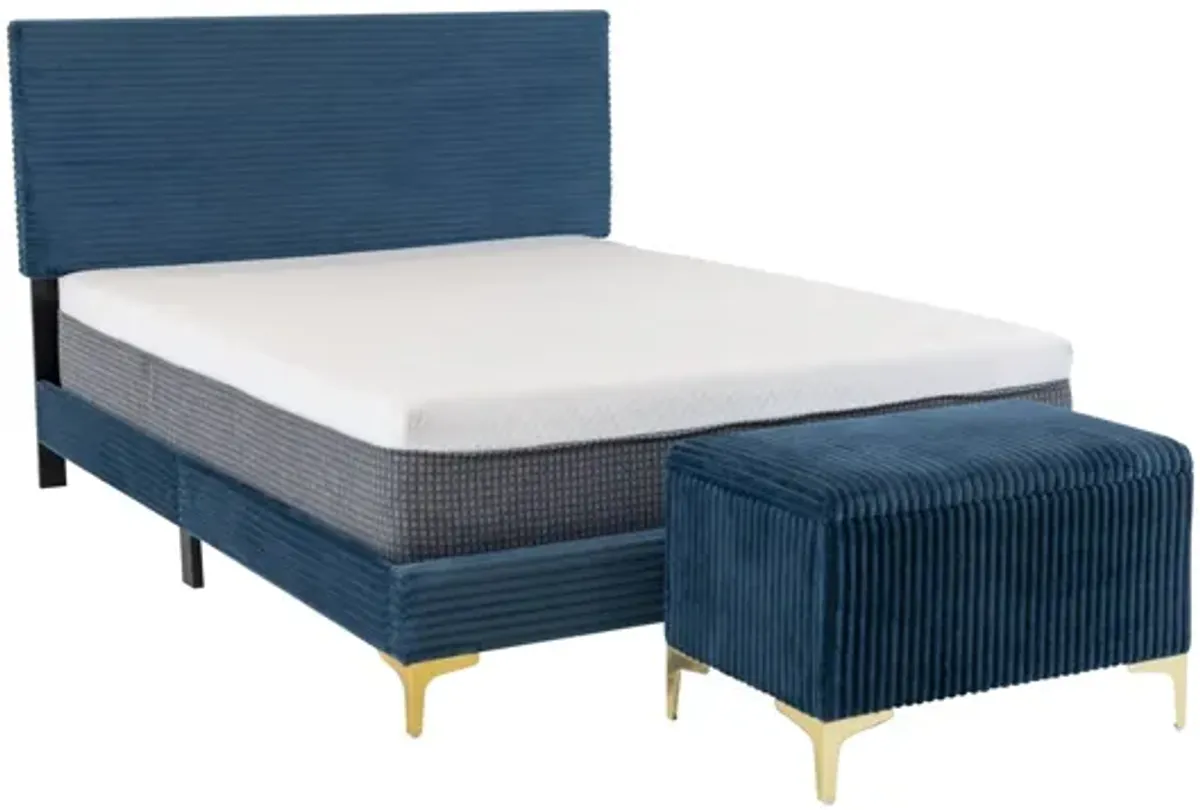 QUEEN BED WITH STORAGE BENCH