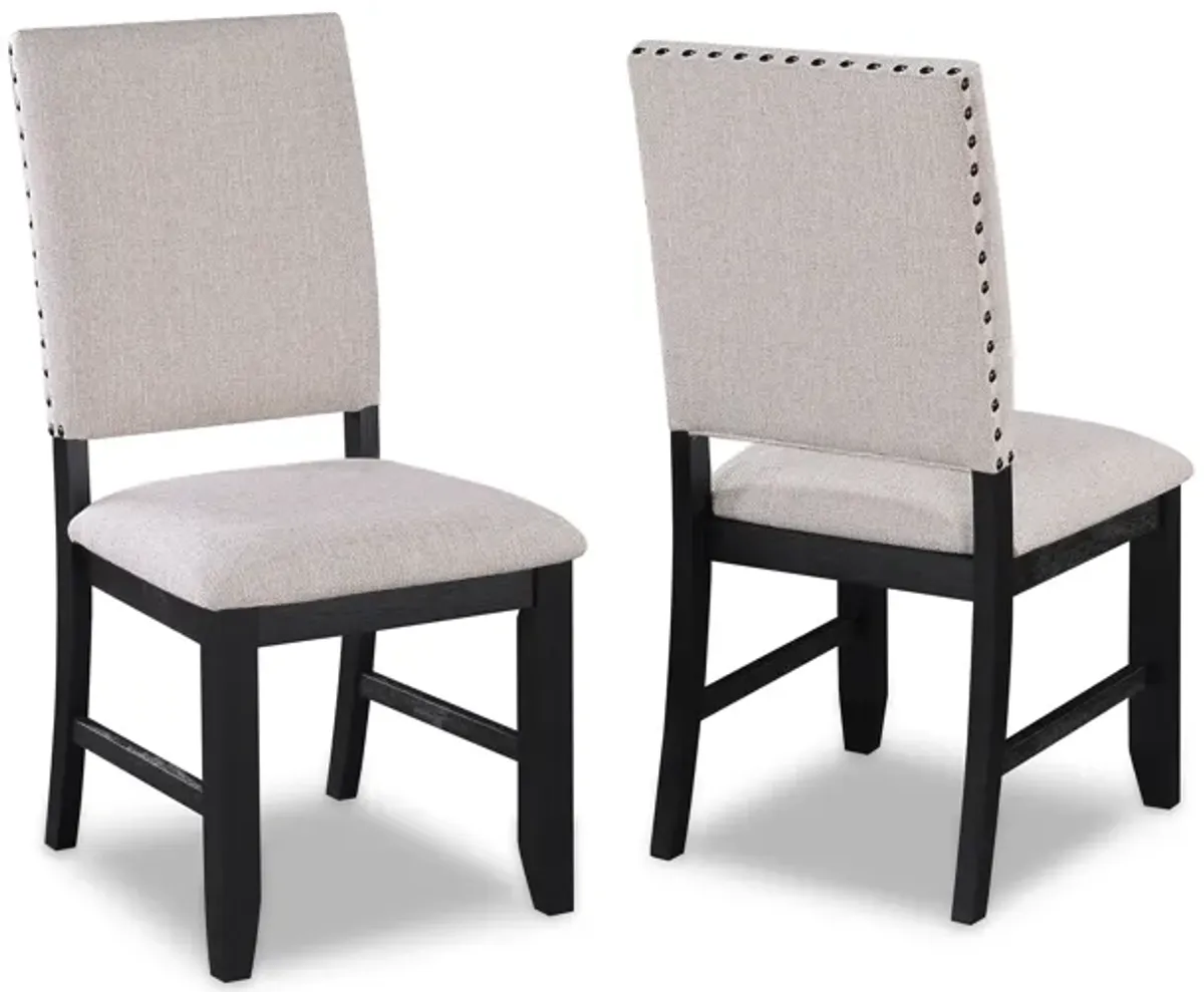 Regent - Side Chair (Set of 2) - Charcoal Black