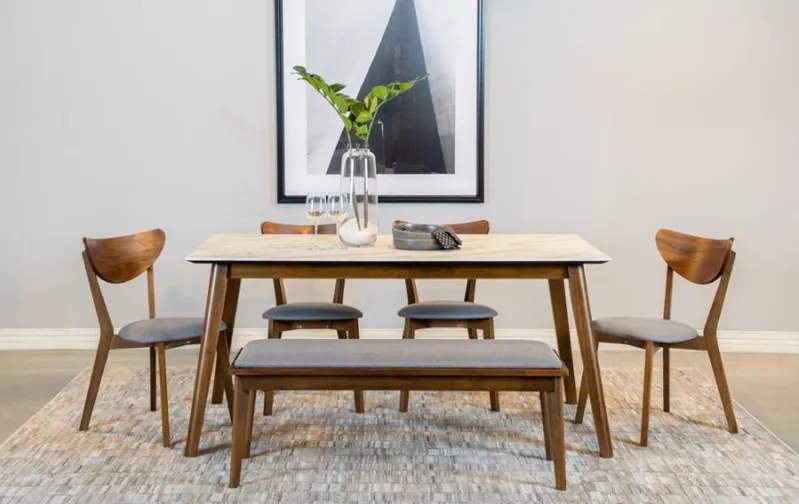 Everett - Faux Marble Top Dining Table