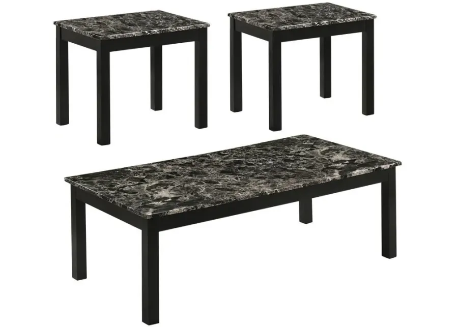 Bates - Faux Marble 3-Piece Occasional Table Set