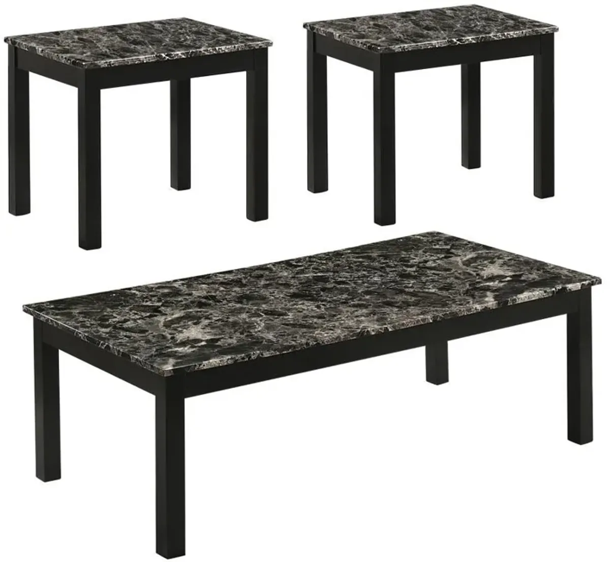 Bates - Faux Marble 3-Piece Occasional Table Set