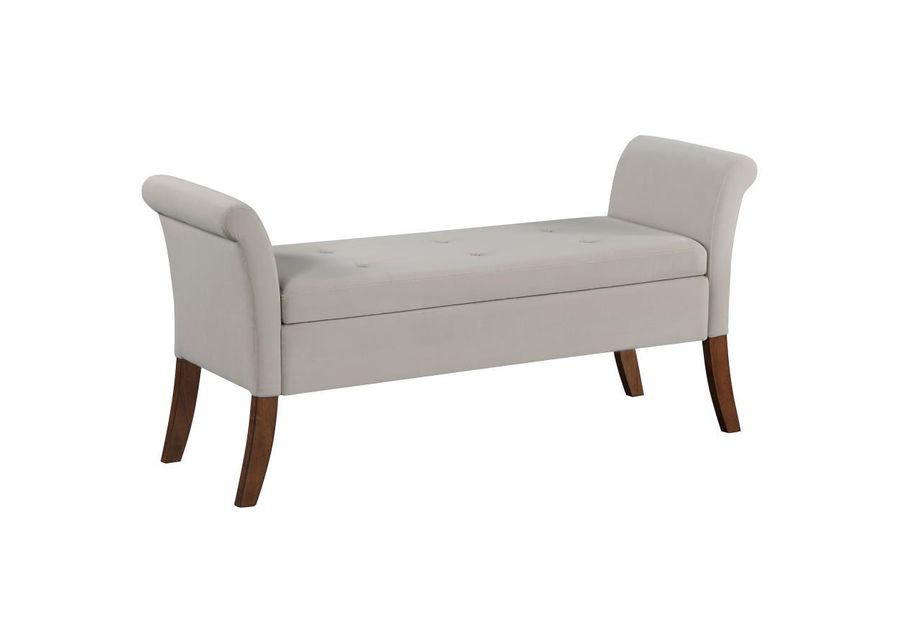 Farrah - Upholstered Rolled Arms Storage Bench