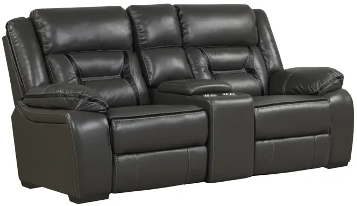 3 Piece Living Room Set: Power Reclining Sofa, Power Reclining Chair, Stationary Loveseat