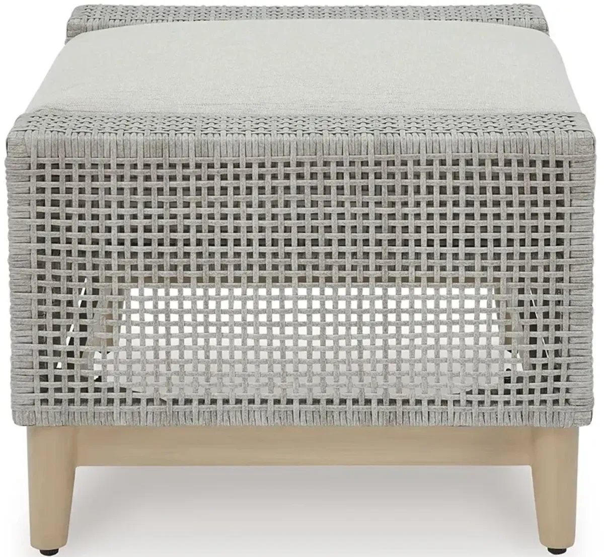 Seton Creek - Gray - Ottoman With Cushion