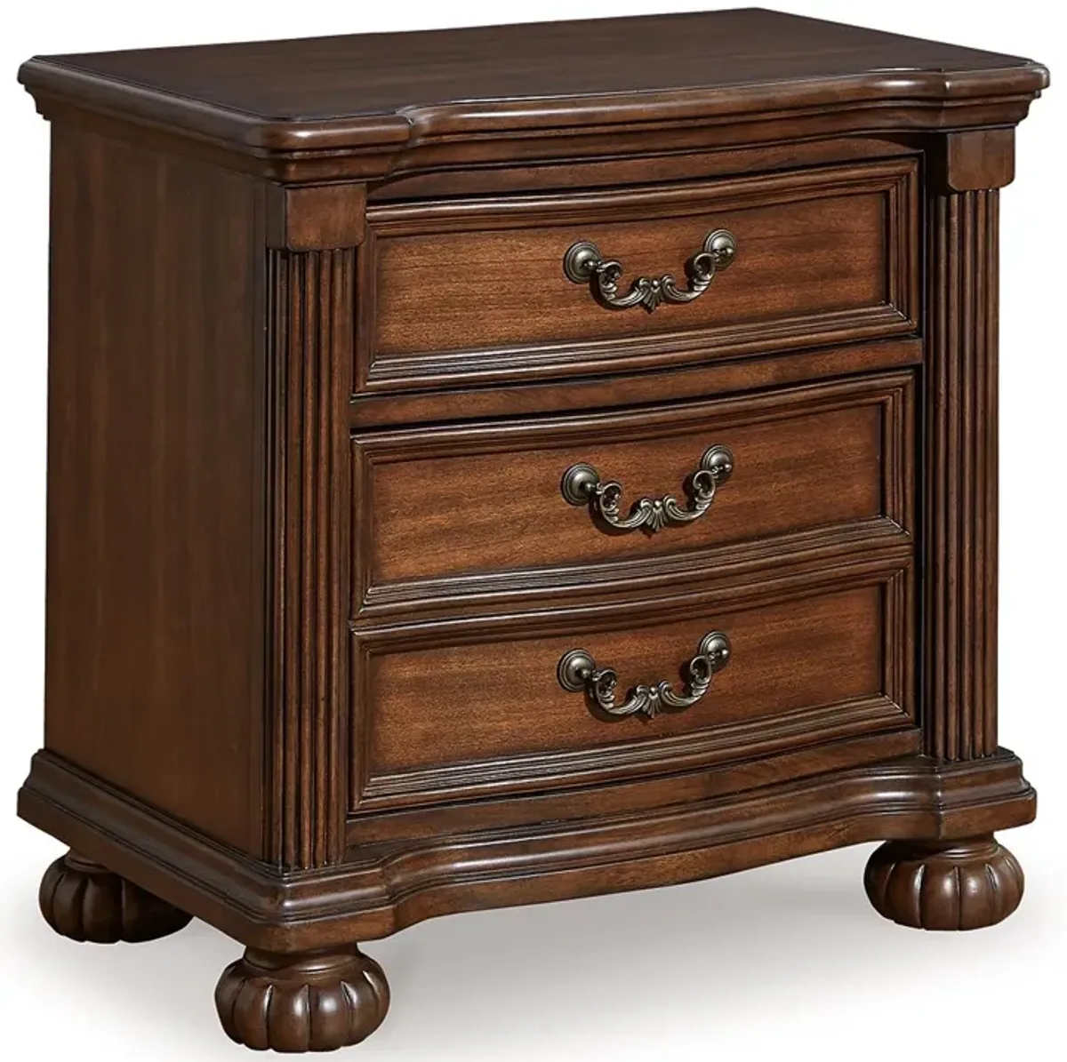 Lavinton - Three Drawer Night Stand - Brown
