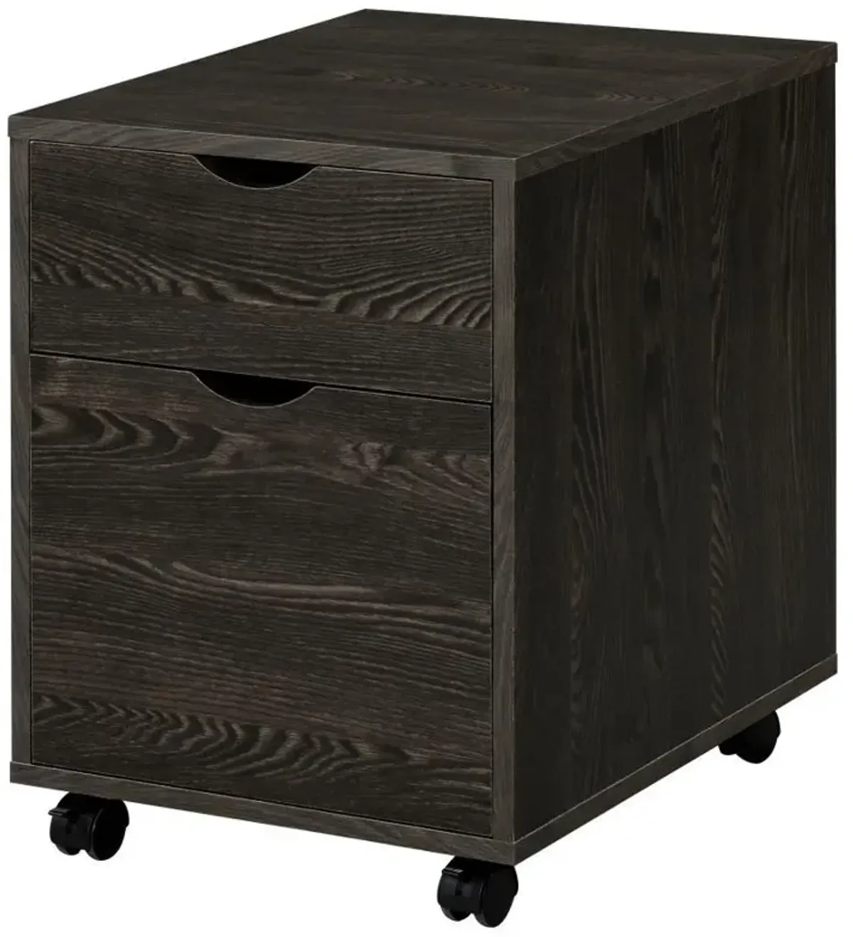 Noorvik - 3 Piece Computer Desk And File Cabinet Set - Dark Oak