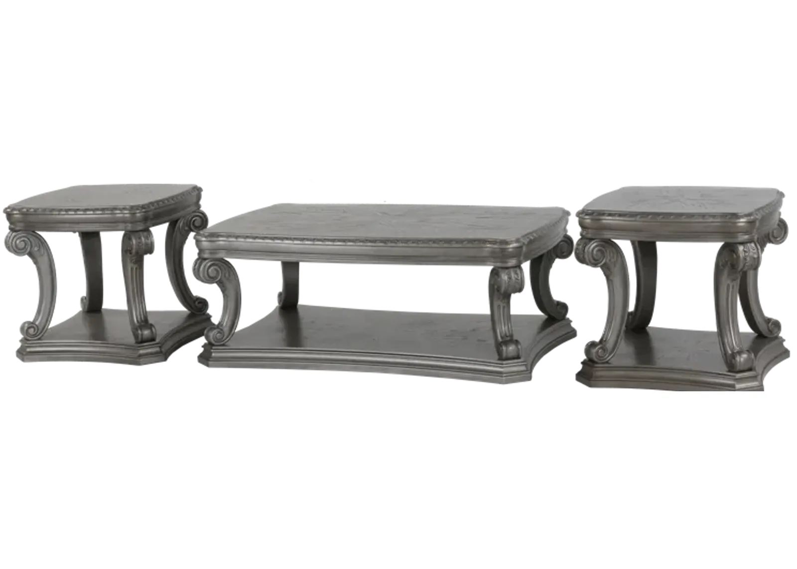 Grand-Platinum 3 Piece Coffee Table Set