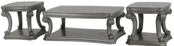 Grand-Platinum 3 Piece Coffee Table Set