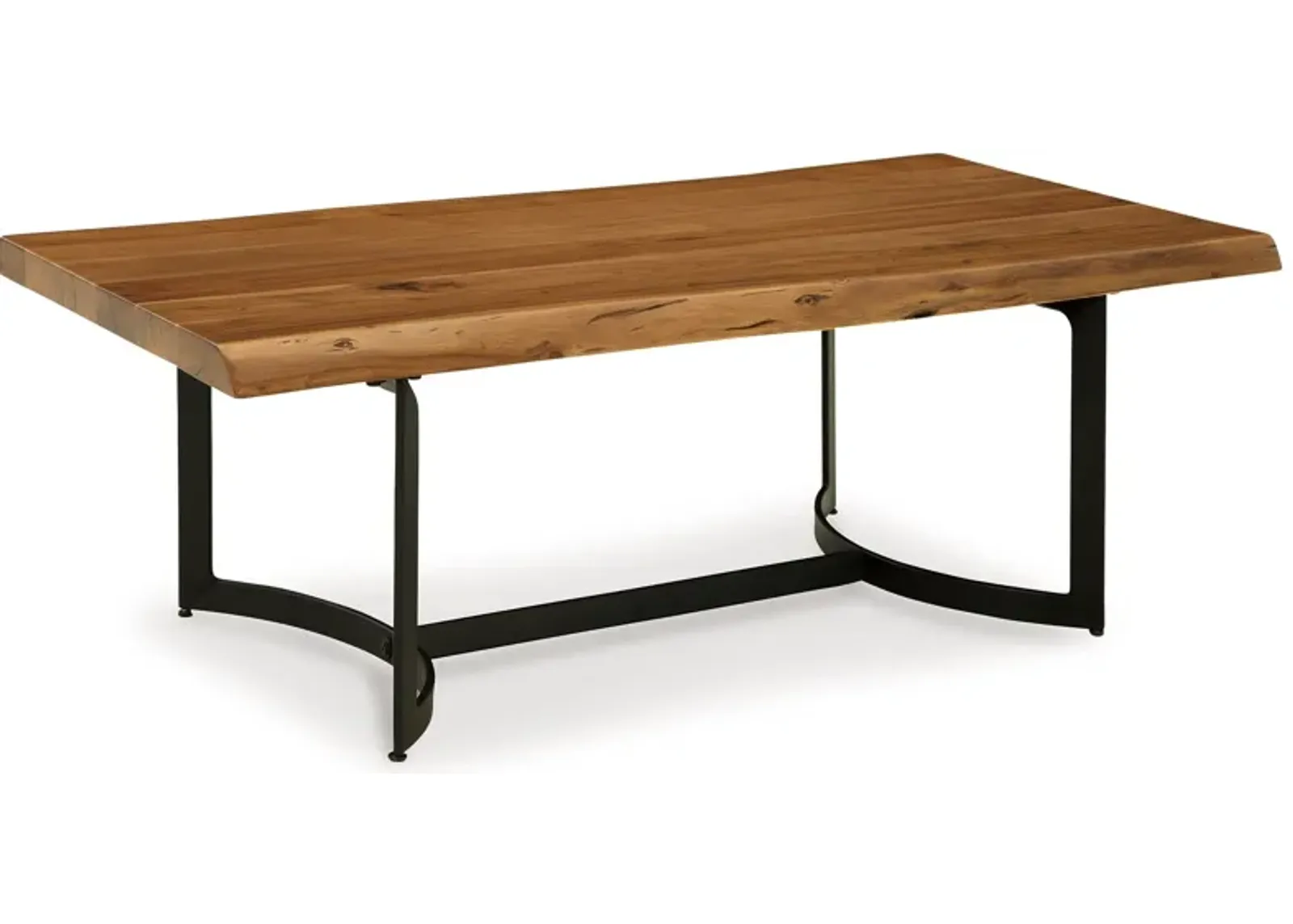 Fortmaine - Brown / Black - Rectangular Cocktail Table