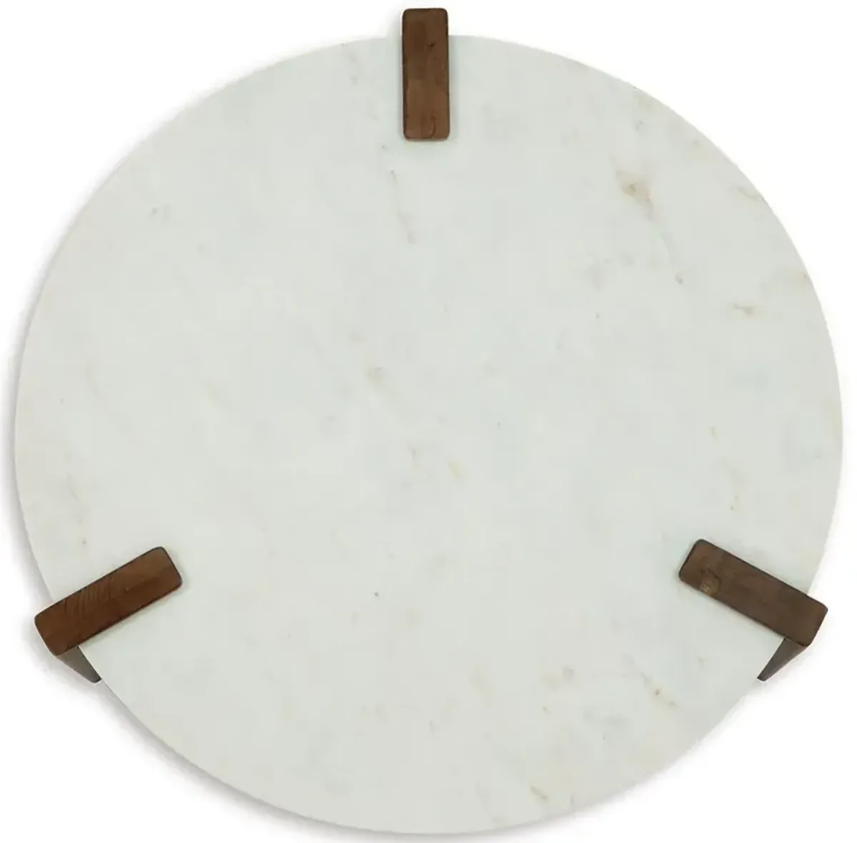 Isanti - White / Brown - Round Cocktail Table