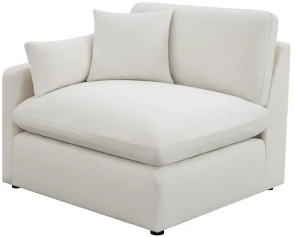 Hobson - Sloped Track Arms LAF Chair - Off-White