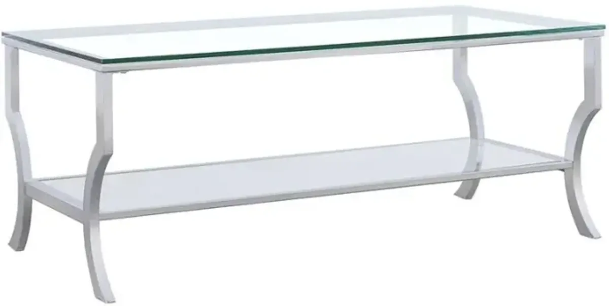 Saide - Rectangular Glass Top Coffee Table - Chrome