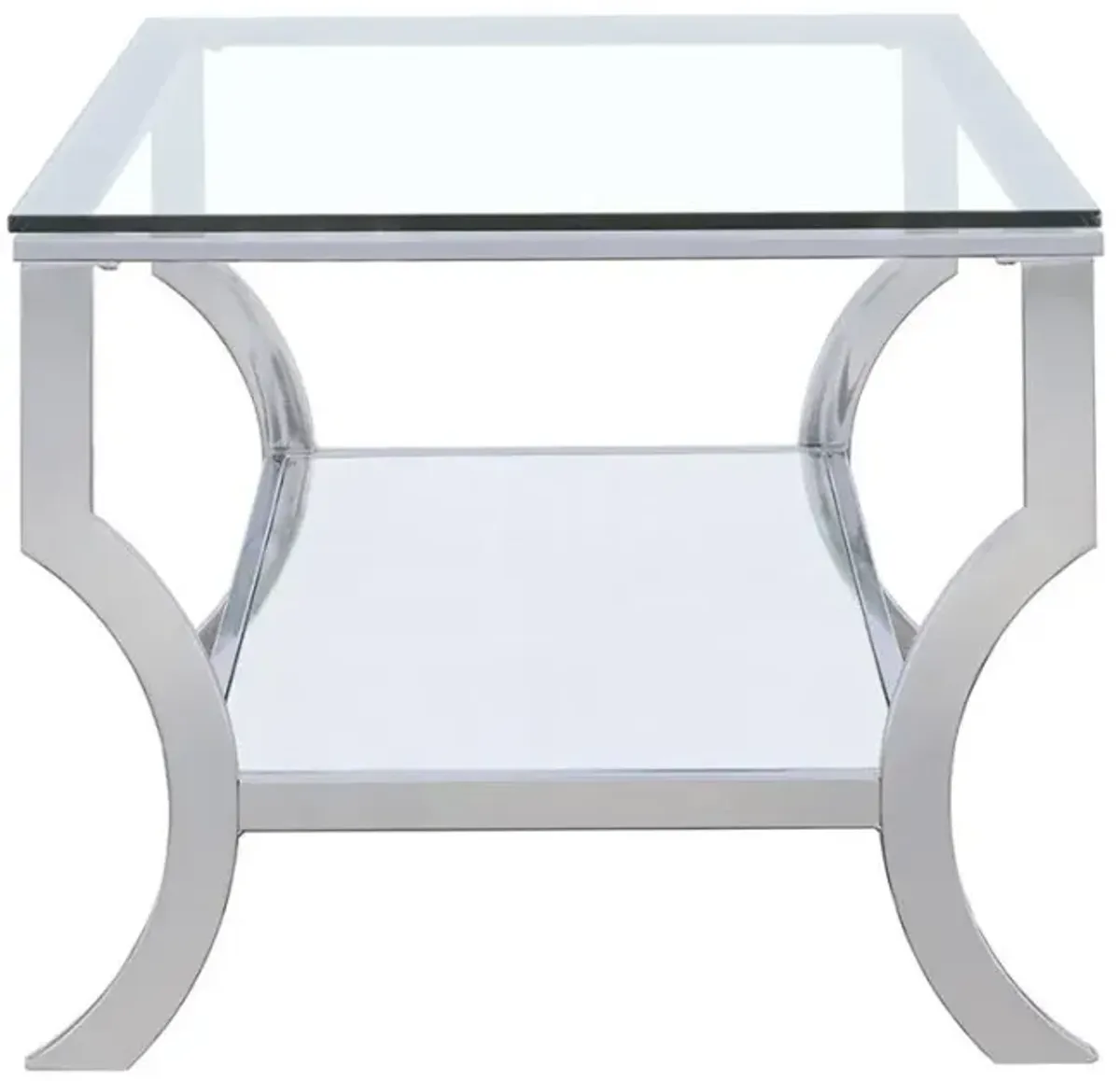 Saide - Rectangular Glass Top Coffee Table - Chrome