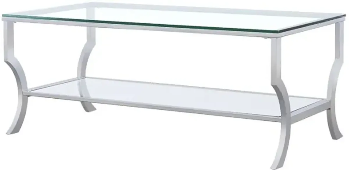 Saide - Rectangular Glass Top Coffee Table - Chrome