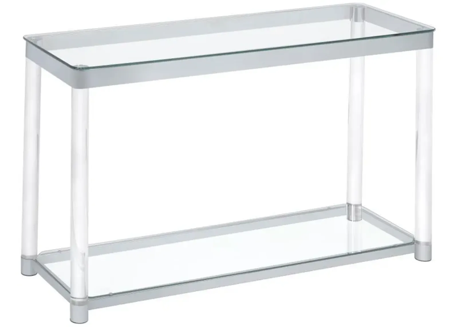 Anne - Acrylic Glass Top Entryway Sofa Console Table - Chrome