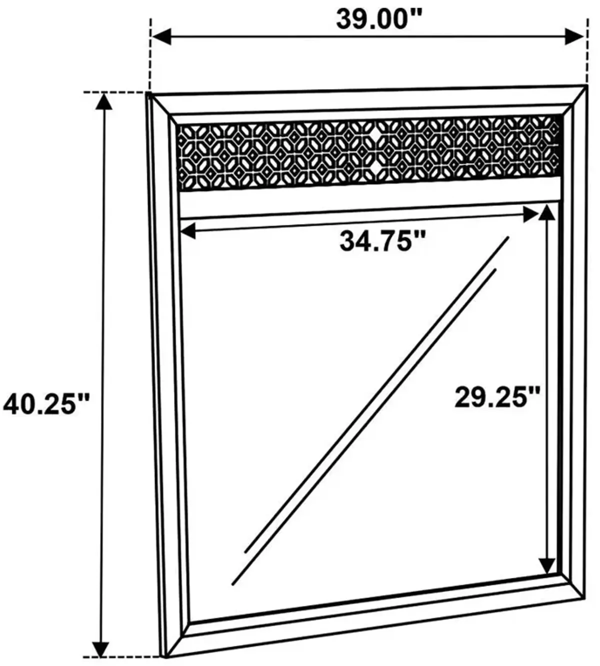 Valencia - Dresser Mirror - Black