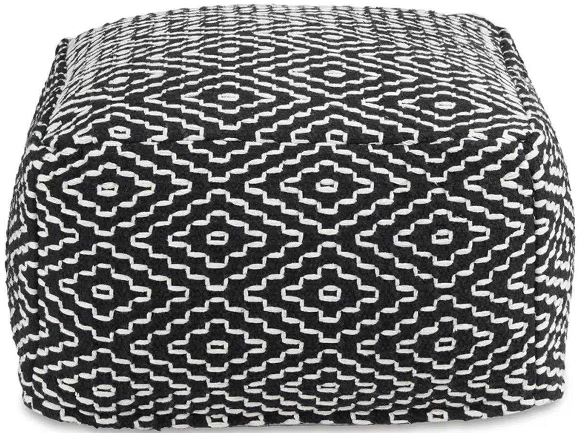 Jasett - Black / Ivory - Pouf