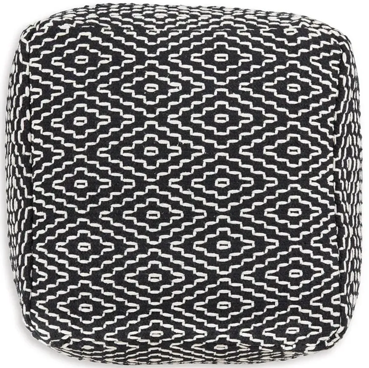 Jasett - Black / Ivory - Pouf