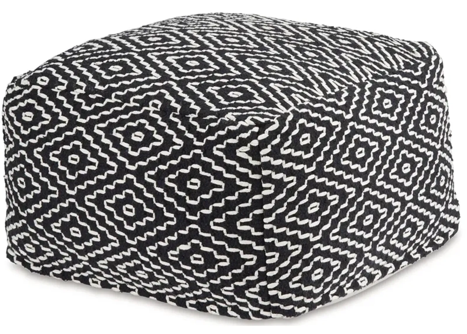 Jasett - Black / Ivory - Pouf