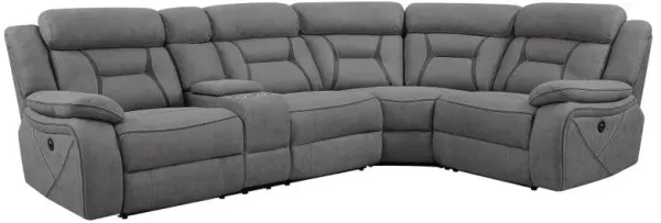Higgins - Four-Piece Upholstered Power Sectional