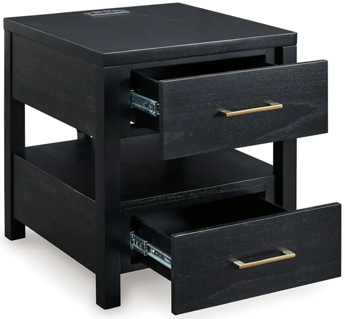 Winbardi - Black - Rectangular End Table