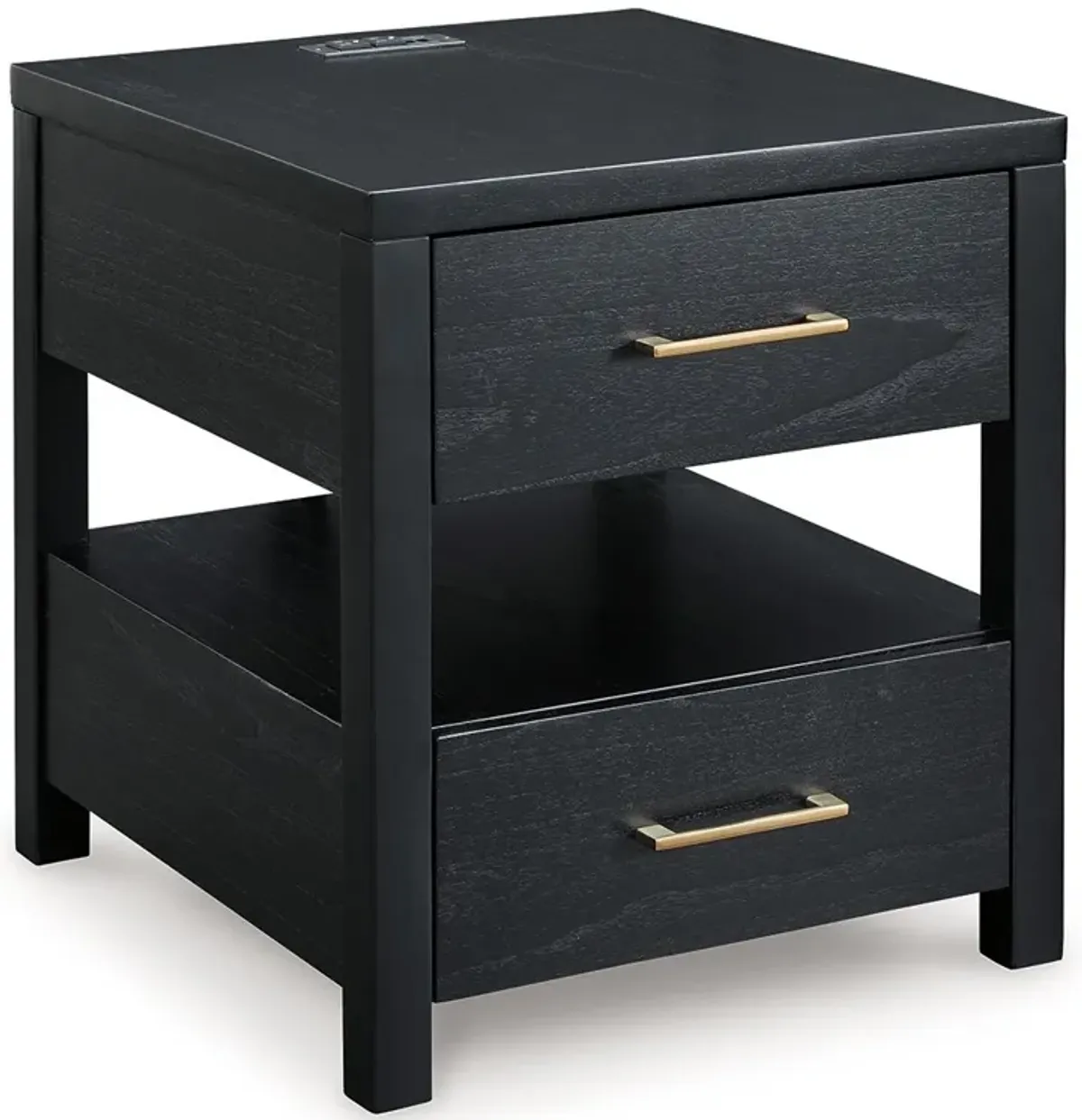 Winbardi - Black - Rectangular End Table