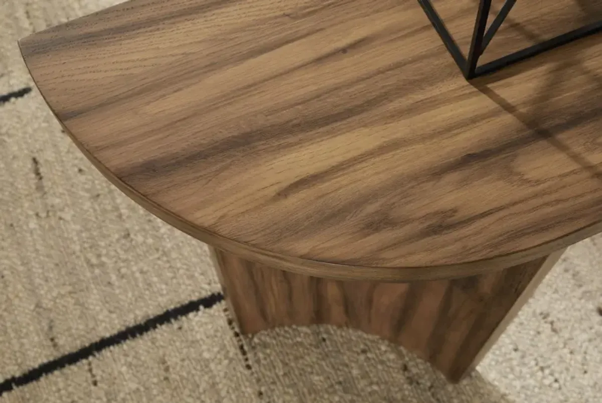 Austanny - Warm Brown - Sofa Table