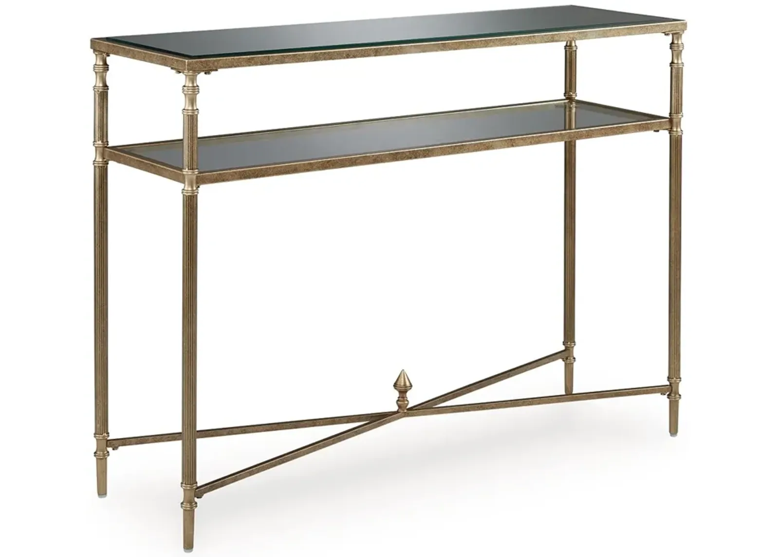 Cloverty - Aged Gold Finish - Sofa Table