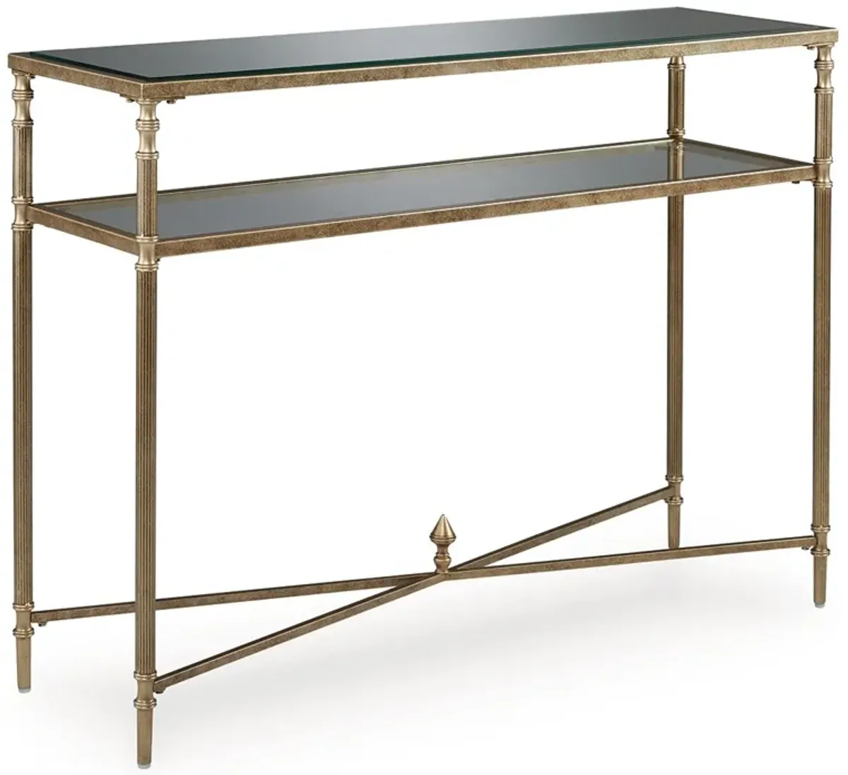 Cloverty - Aged Gold Finish - Sofa Table