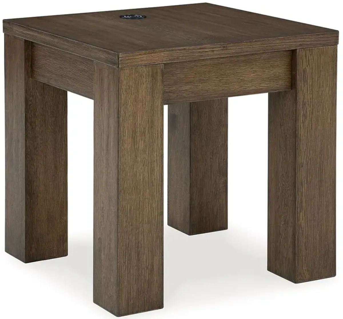 Rosswain - Square End Table - Warm Brown