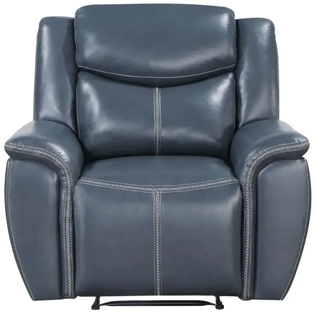 Sloane - Upholstered Padded Arm Recliner Chair - Blue