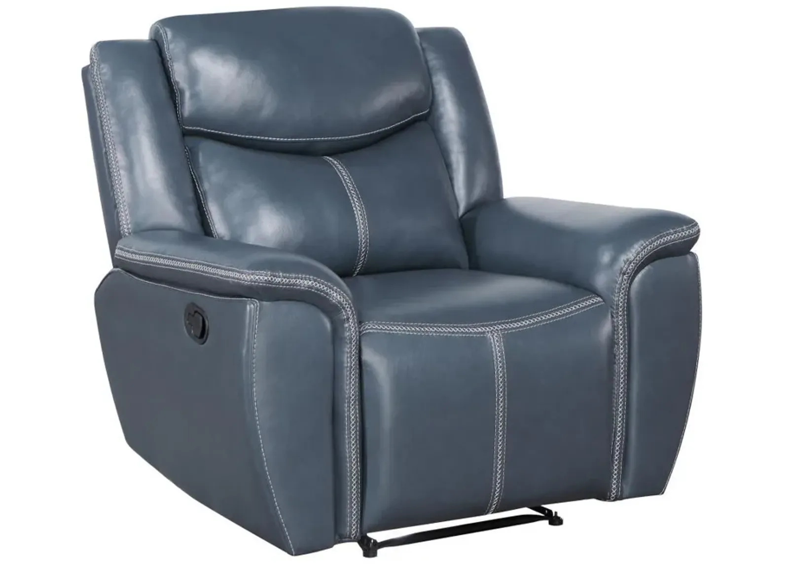 Sloane - Upholstered Padded Arm Recliner Chair - Blue