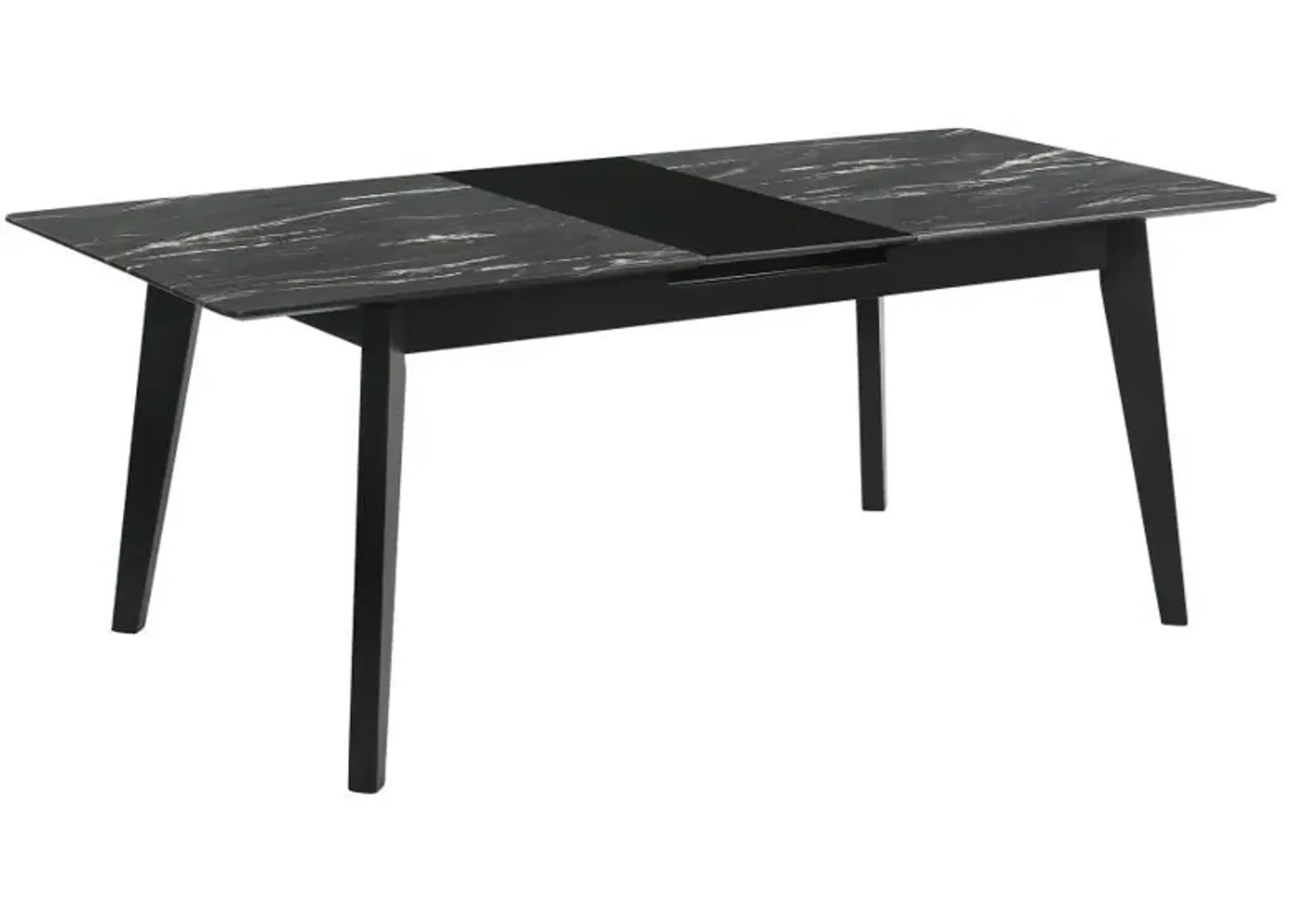 Crestmont - Extension Dining Table Faux Marble - Black