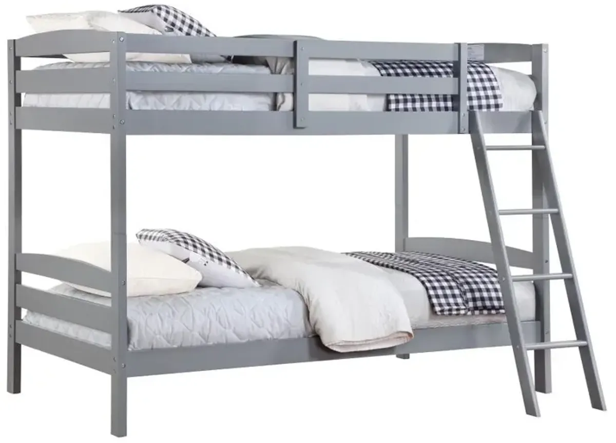 Rhea - Wood Twin Over Twin Bunk Bed - Gray