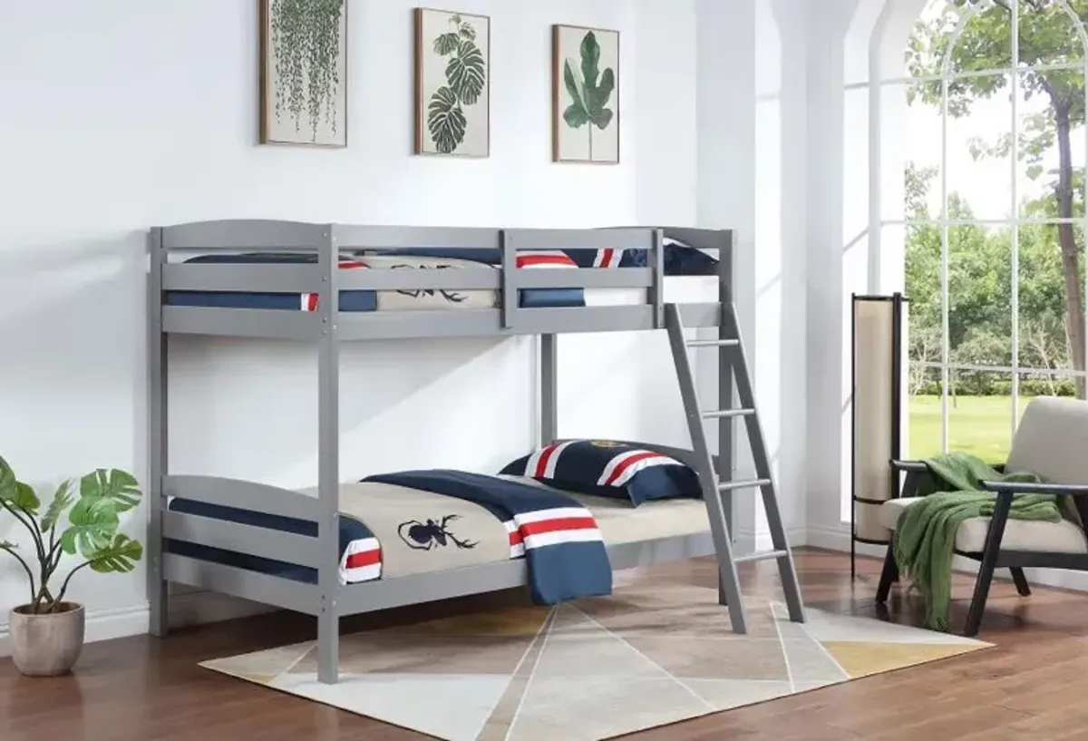 Rhea - Wood Twin Over Twin Bunk Bed - Gray