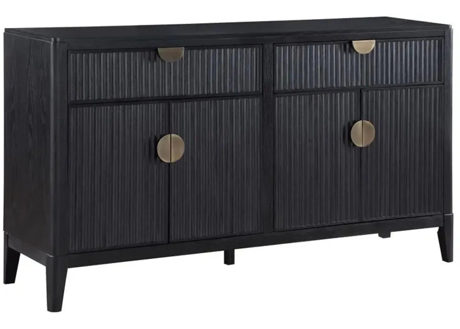 Brookmead - 4 Door Sideboard Buffet Storage Cabinet - Black