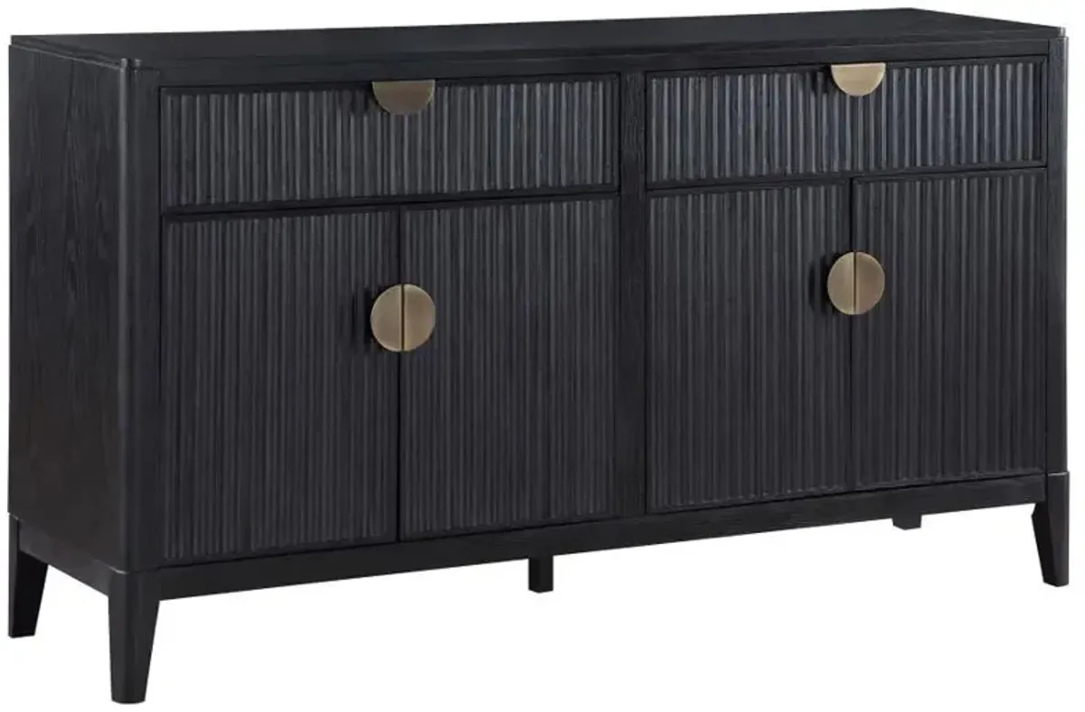 Brookmead - 4 Door Sideboard Buffet Storage Cabinet - Black