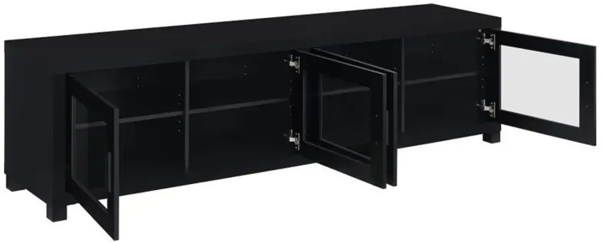 Jupiter - 4 Door Engineered Wood TV Stand - Black