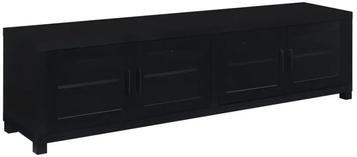 Jupiter - 4 Door Engineered Wood TV Stand - Black