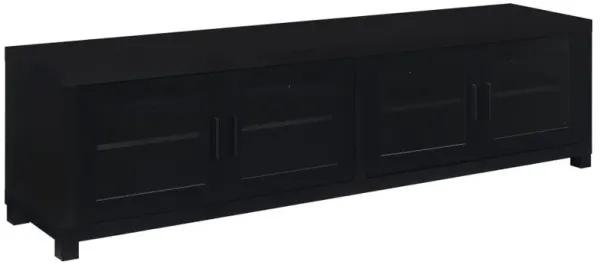 Jupiter - 4 Door Engineered Wood TV Stand - Black
