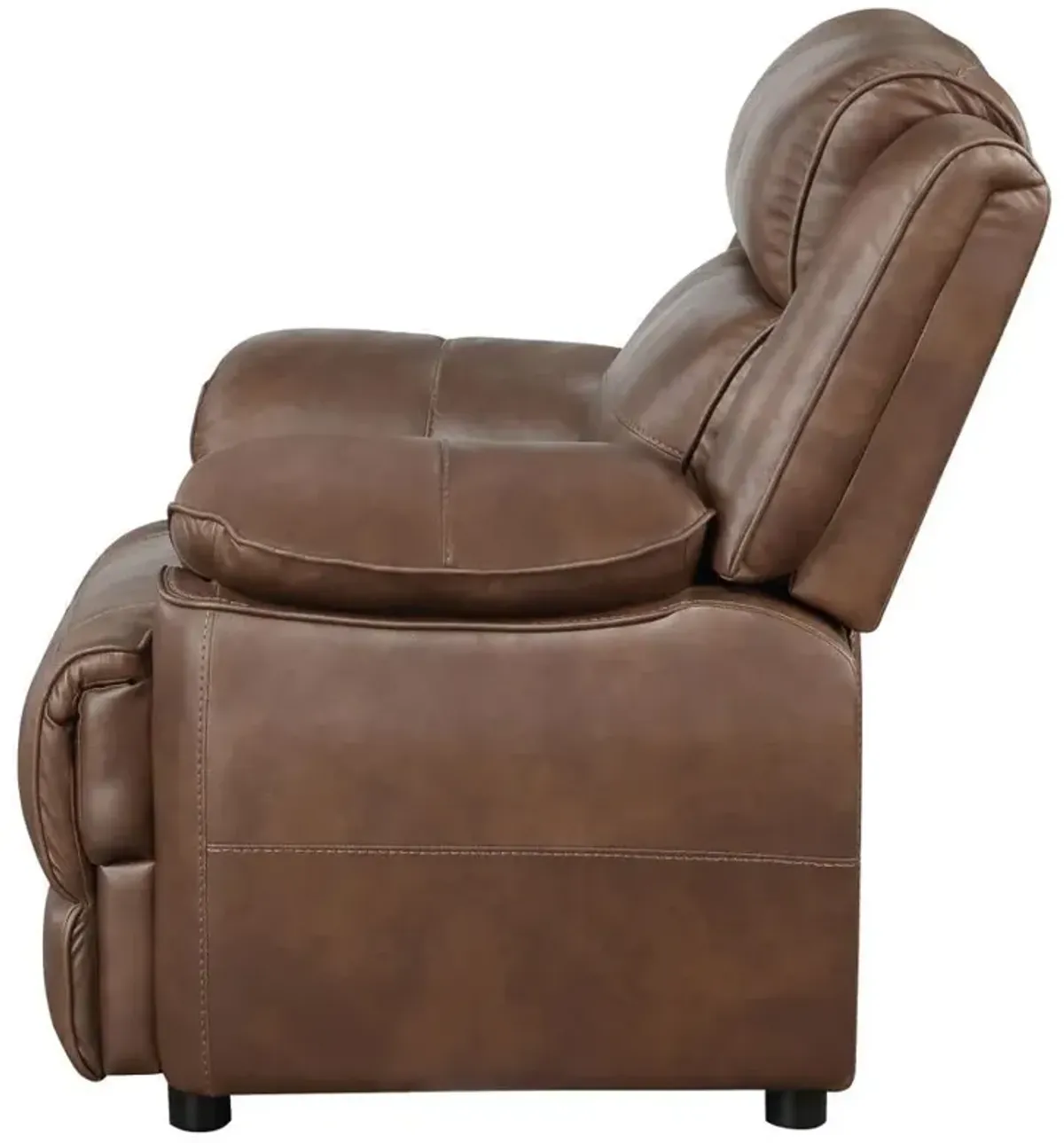 Ellington - Upholstered Padded Arm Accent Chair - Dark Brown