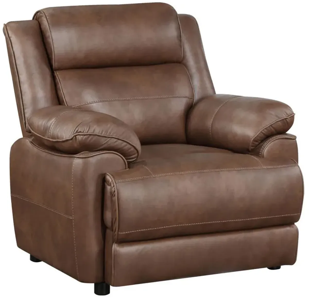 Ellington - Upholstered Padded Arm Accent Chair - Dark Brown