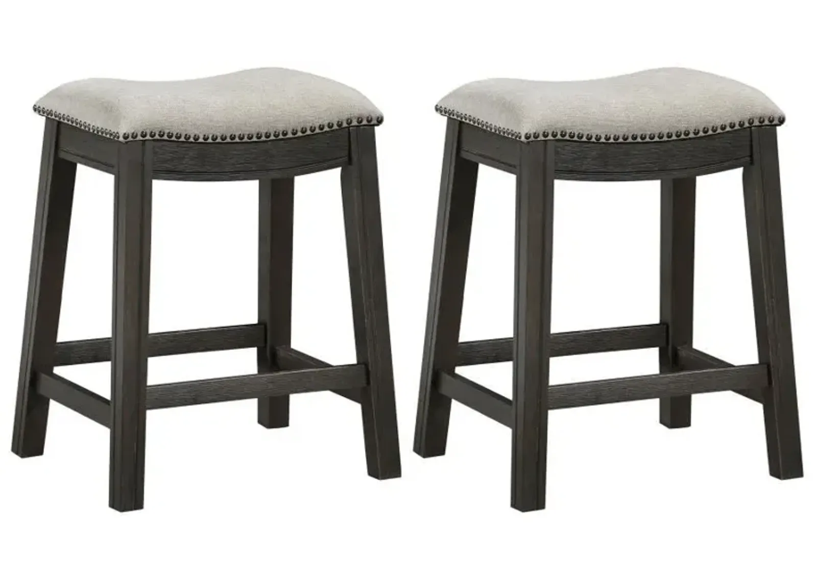 Elliston - Backless Counter Stool (Set of 2) - Dark Gray