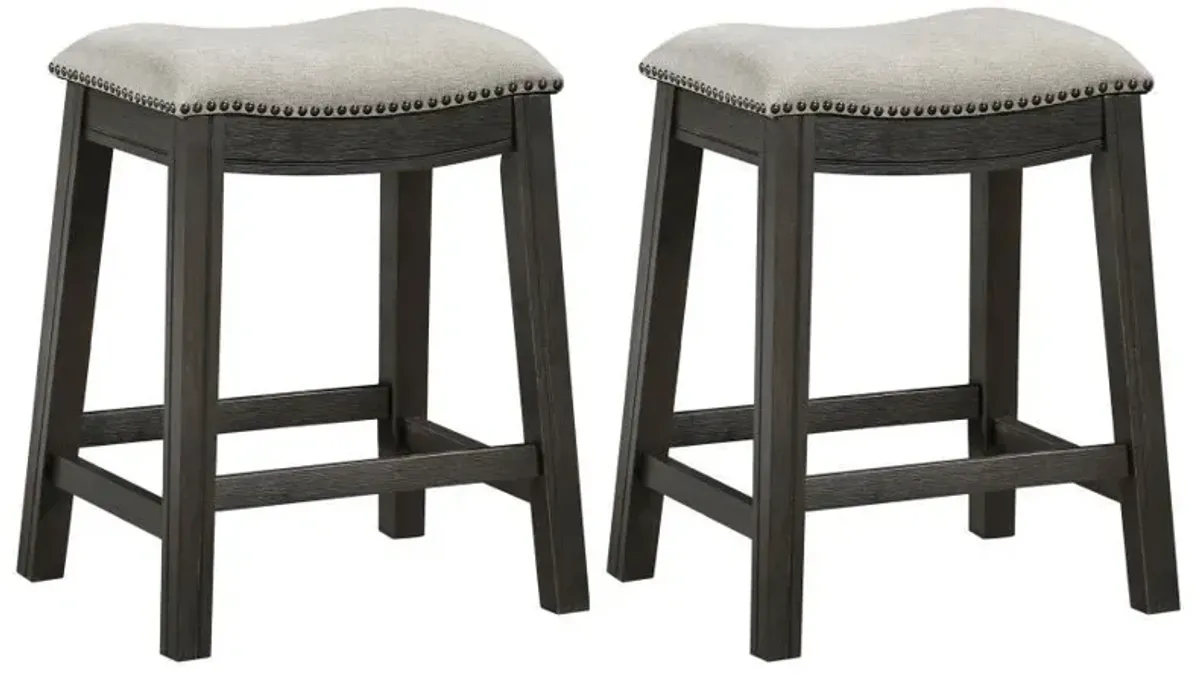 Elliston - Backless Counter Stool (Set of 2) - Dark Gray